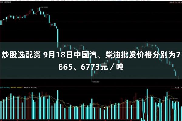 炒股选配资 9月18日中国汽、柴油批发价格分别为7865、6773元／吨